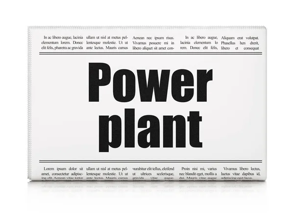 Concept de l'industrie : titre du journal Power Plant — Photo