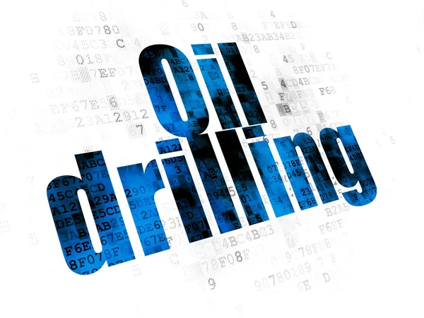 Industry concept: Oil Drilling on Digital background — Stock Photo, Image