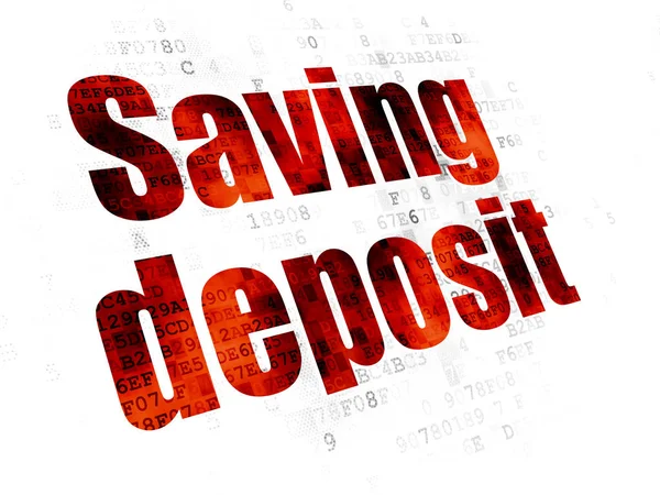 Money concept: Saving Deposit on Digital background — Stock Photo, Image