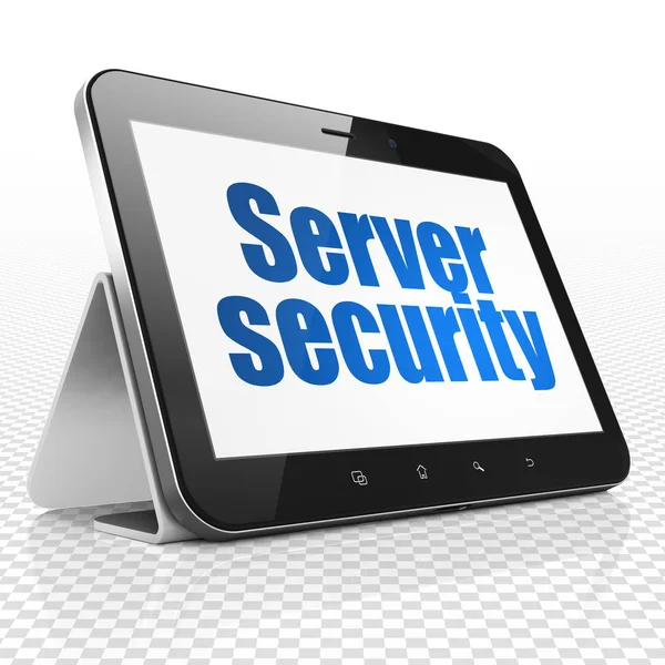 Concetto di protezione: Tablet Computer con Server Security in mostra — Foto Stock