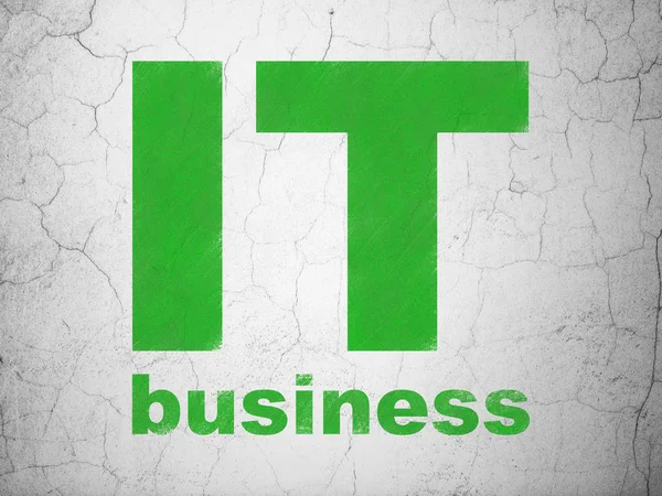 Concetto di affari: It Business sul fondo della parete — Foto Stock