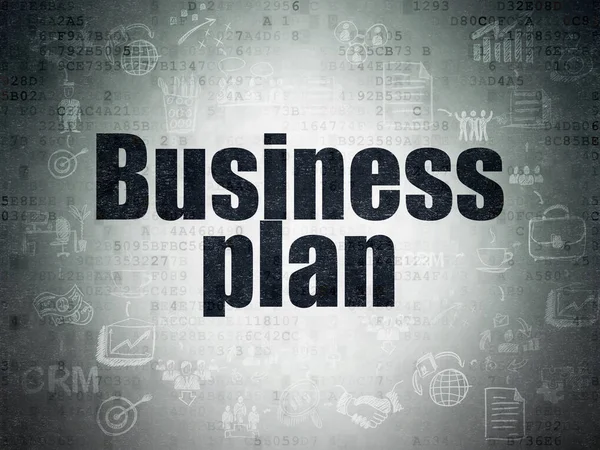 Concept d'entreprise : Business Plan sur papier numérique — Photo