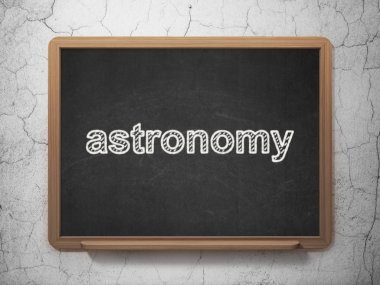 Bilim kavramı: Kara tahta arka plan astronomi
