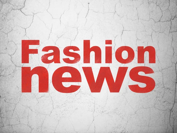 Concepto de noticias: Noticias de moda sobre fondo de pared — Foto de Stock