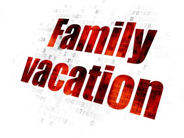 Turizm kavramı: dijital arka plan aile tatil