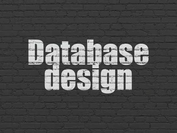 Concepto de software: Diseño de base de datos sobre fondo —  Fotos de Stock