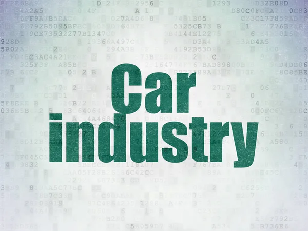 Fertigungskonzept: Automobilindustrie auf digitalem Datenpapier — Stockfoto