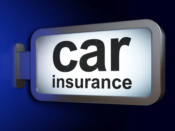 Conceito de seguro: Seguro de carro em fundo outdoor — Fotografia de Stock