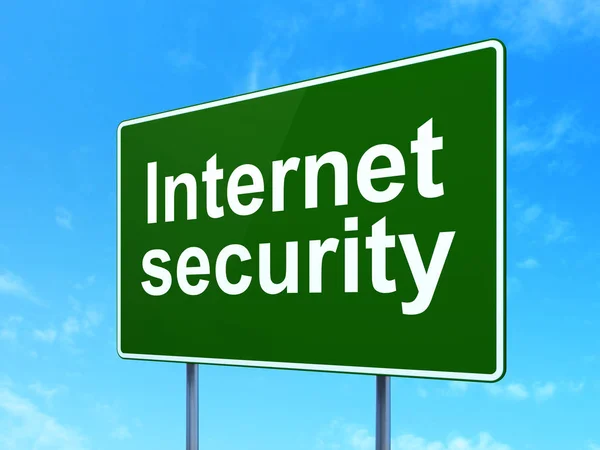 Koncepce ochrany soukromí: Internet Security na silnici podepsat pozadí — Stock fotografie