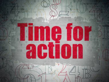 Zaman çizelgesi kavramı: dijital veri kağıt arka plan üzerinde hareket zamanı