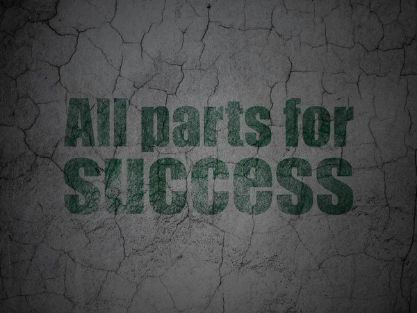 Finance concept: All parts for Success on grunge wall background — Stock Photo, Image