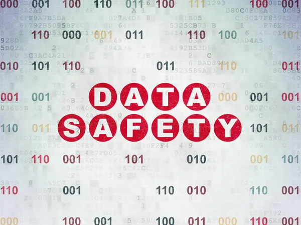 Concepto de datos: Seguridad de los datos en el fondo del documento de datos digital —  Fotos de Stock