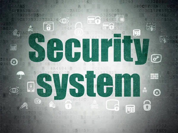 Concepto de seguridad: Sistema de seguridad en el fondo del documento de datos digital — Foto de Stock