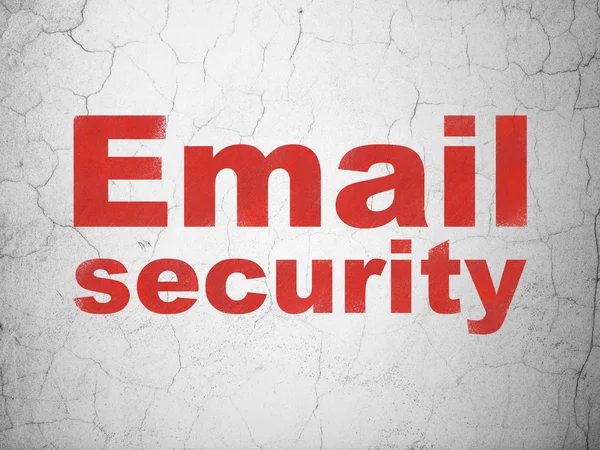 Концепция безопасности: Безопасность электронной почты на фоне стены — стоковое фото