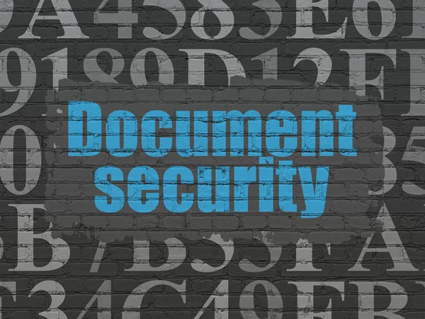 Privacy concept: documentbeveiliging op muur achtergrond — Stockfoto