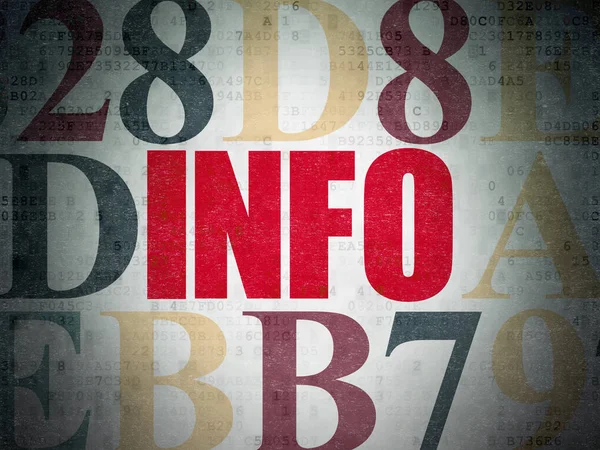 Concepto de información: información sobre el fondo del documento de datos digitales — Foto de Stock