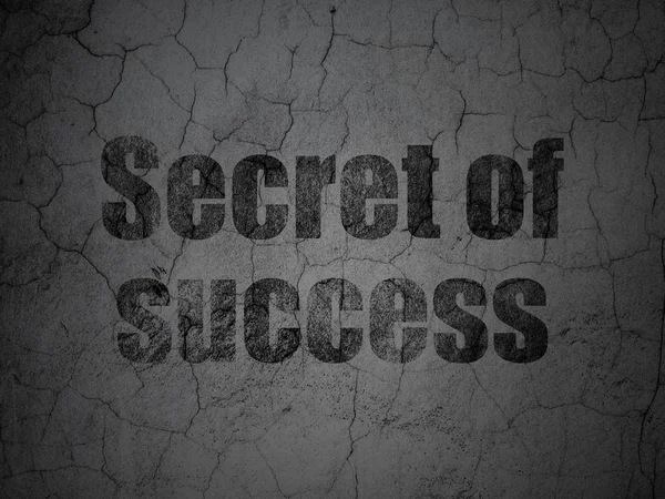 Finance koncept: hemlighet av framgång på grunge vägg bakgrund — Stockfoto
