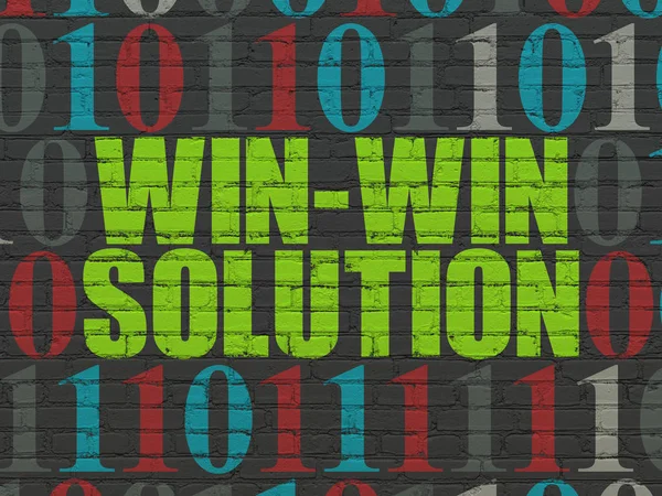Business concept: Win-win Solution on wall background