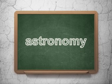 Eğitim kavramı: Kara tahta arka plan astronomi