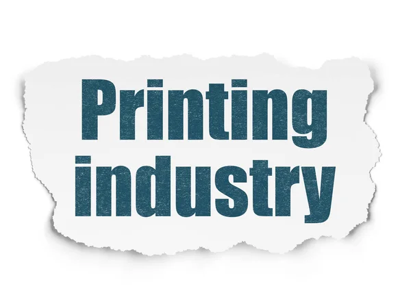 Manufacuring koncepció: Nyomdaipari szakadt papír alapon — Stock Fotó