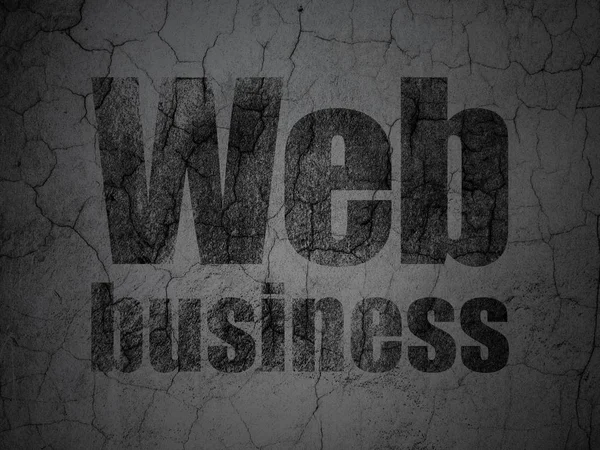 Conceito de desenvolvimento Web: Web Business no fundo da parede grunge — Fotografia de Stock