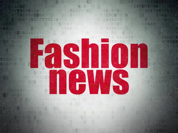 Concepto de noticias: Noticias de moda sobre fondo de papel de datos digitales — Foto de Stock