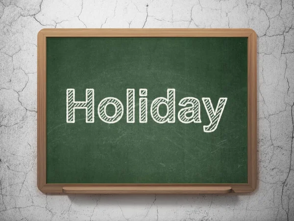 Concept vakantie: vakantie op schoolbord achtergrond — Stockfoto