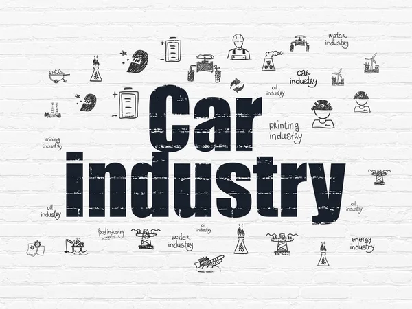 Manufacuring concept: Car Industry on wall background — Stock Photo, Image