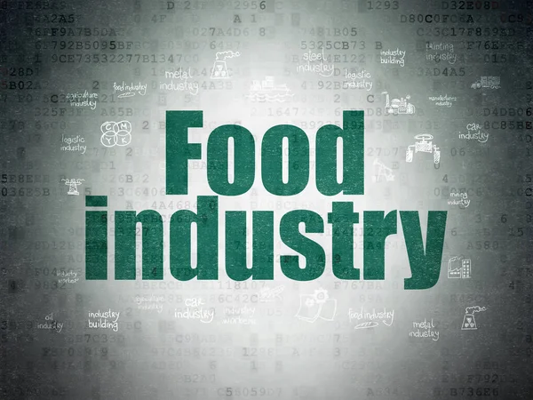・中堅製造コンセプト: 食品業界でデジタルのデータ用紙の背景 — ストック写真
