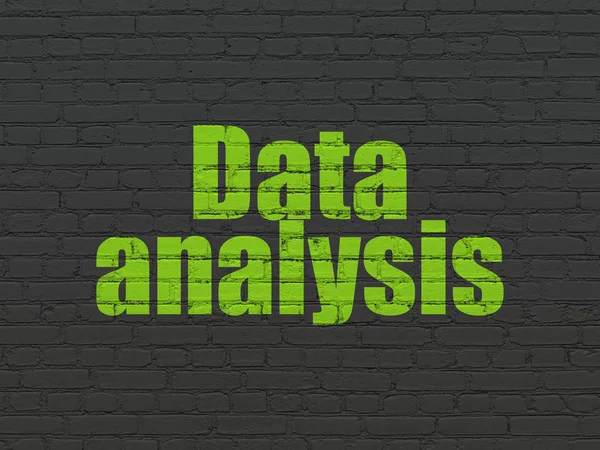 数据的概念: 数据分析的背景墙上 — 图库照片