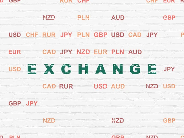 Money concept: Exchange on wall background — Stock Photo, Image