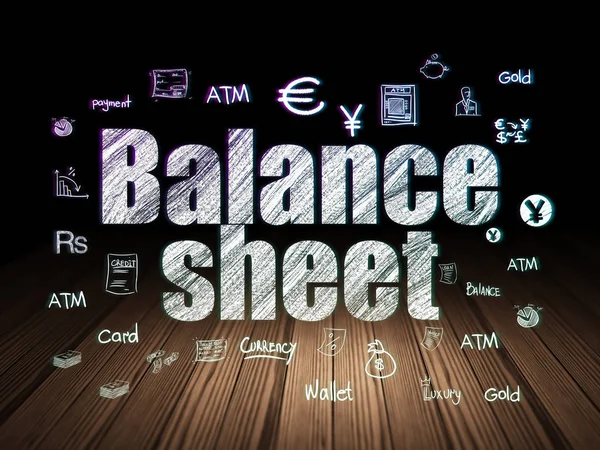 Bancaire concept: balans in de donkere kamer grunge — Stockfoto