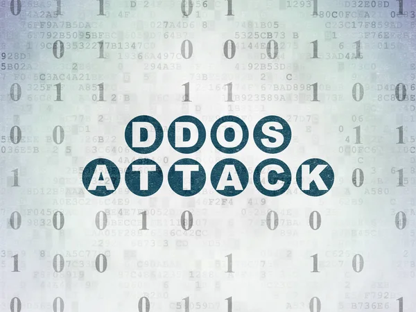 Safety concept: DDOS Attack on Digital Data Paper background — Stock Photo, Image