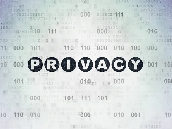 Koncepcja bezpieczeństwa: prywatność na tle cyfrowych danych papierze — Zdjęcie stockowe