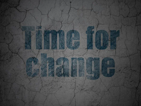 Concept de chronologie : Temps pour le changement sur fond de mur grunge — Photo