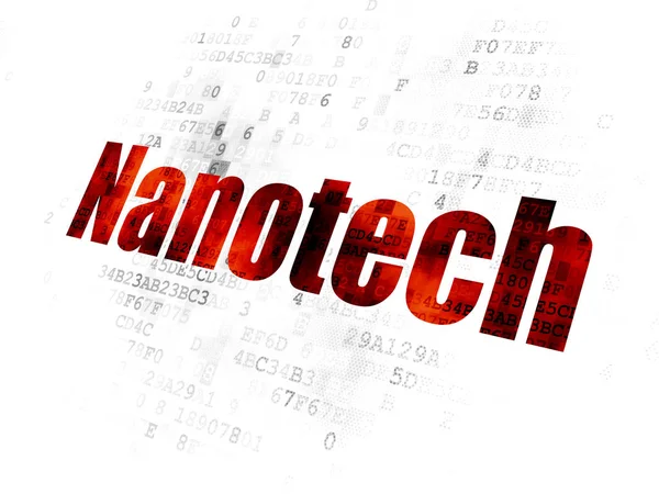 Conceito de ciência: Nanotech em fundo digital — Fotografia de Stock