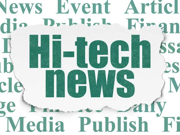 News concept: Hi-tech News on Torn Paper background