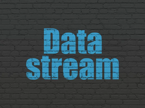 Data concept: Data Stream on wall background — Stock Photo, Image