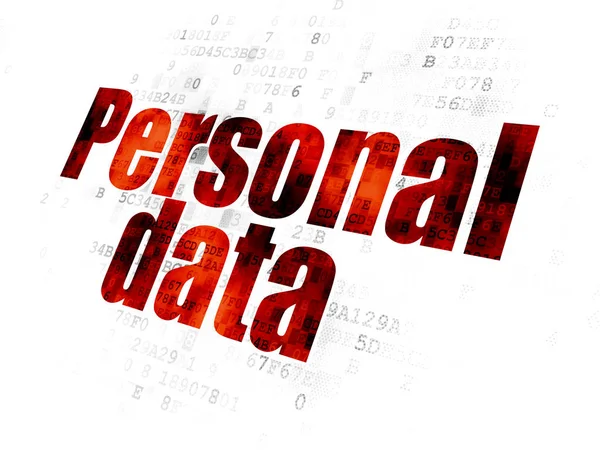 Концепция информации: персональные данные на цифровом фоне — стоковое фото