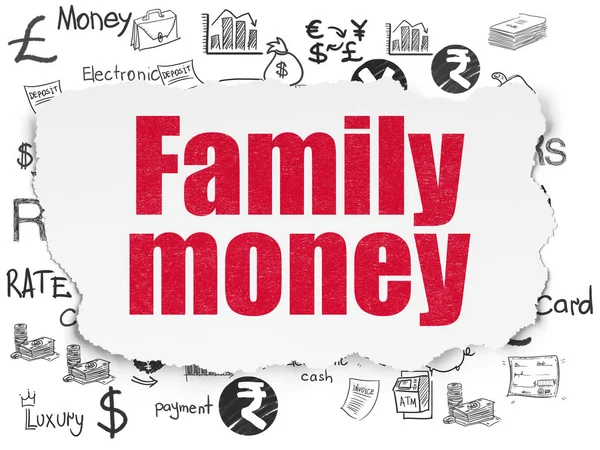Money concept: Family Money on Torn Paper background