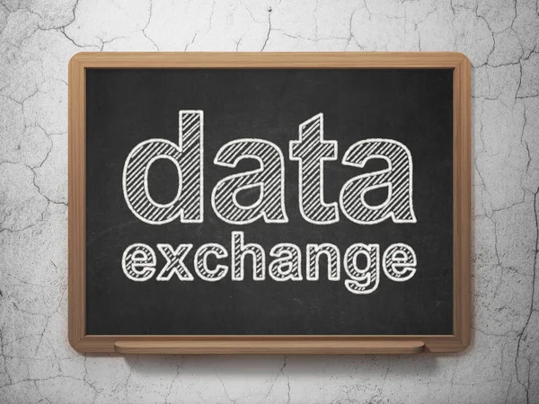 Data concept: Data Exchange on chalkboard background — Stock Photo, Image