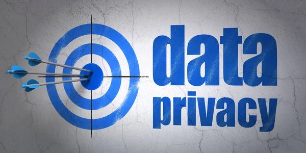 安全理念： 目标和数据隐私的背景墙上 — 图库照片