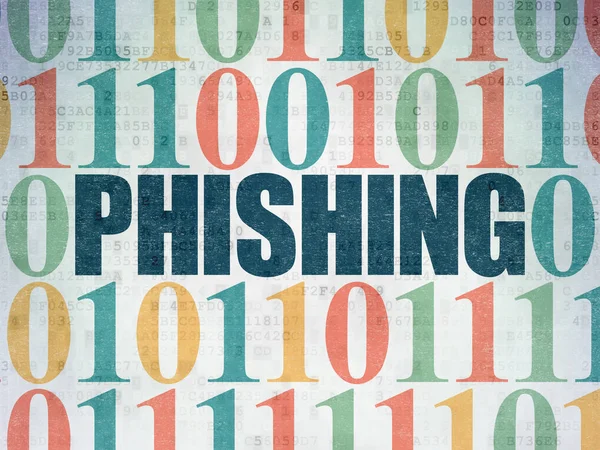 Sicherheitskonzept: Phishing auf digitalem Datenpapier — Stockfoto