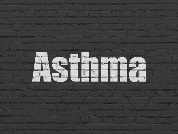 Koncepcja Medycyna: astmy na tle ściany — Zdjęcie stockowe