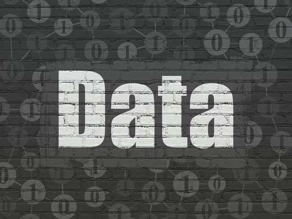 Concepto de datos: Datos sobre fondo de pared — Foto de Stock