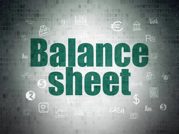 Концепція банківського балансу: баланс на фоні цифрових даних — стокове фото