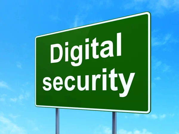 Privacy concept: Digital Security on road sign background — Stock Photo, Image