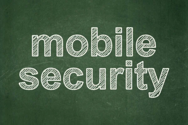 Concept de protection : Sécurité mobile sur fond de tableau — Photo