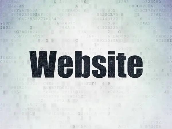 Концепция веб-разработки: веб-сайт на фоне цифровых документов — стоковое фото