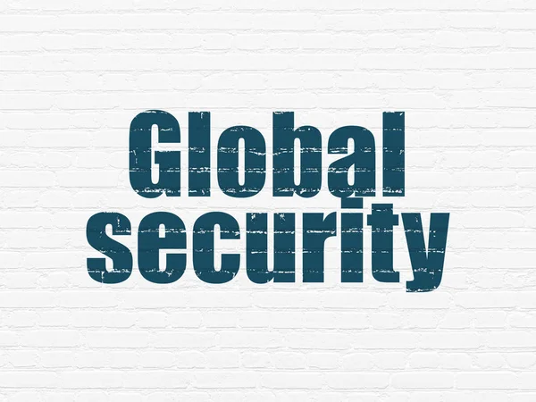Pojęcie prywatności: Global Security na tle ściany — Zdjęcie stockowe